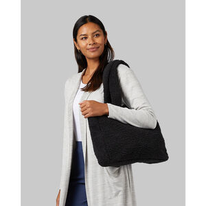 Women's 32 degree Black Sherpa Tote Bag One Size